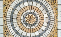 doğal taş mermer mozaik madalyon, dekoratif mozaik döşeme, yer döşemesi mozaiği, madalyon mozaik imalatı