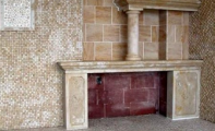 mermer-traverten mozaik duvar kapalama ve mozaik şömineler