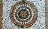 Mermer mozaik madalyon modelleri, mozaik taş desen uygulamaları, mozak taş dekorasyonu 