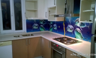 Mutfak tezgah arası eksiz panel kaplamalar Triadoor, resimli mutfak arası cam paneller